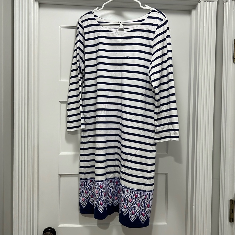 Lilly Pulitzer dress with 3/4 length sleeves, XL